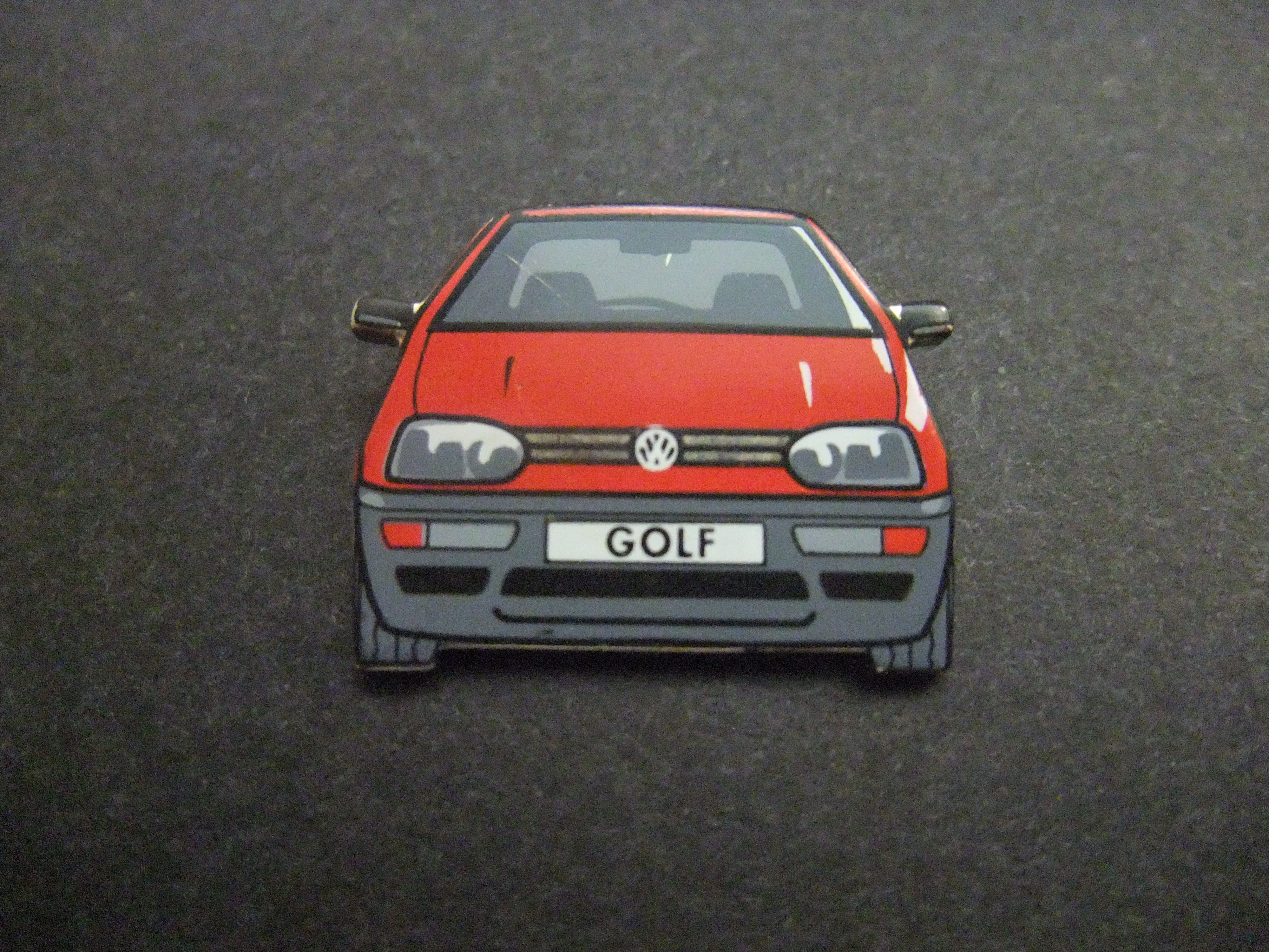 Volkswagen Golf rood met grijs